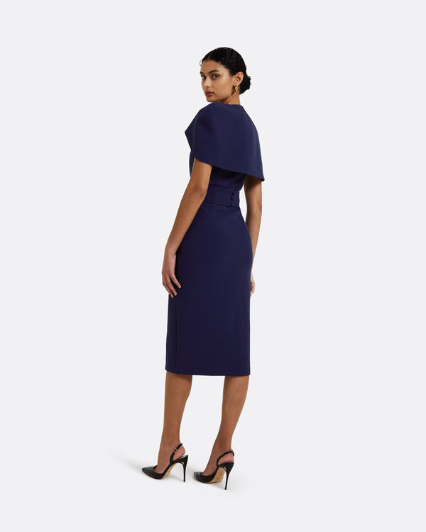 Safiyaa Rosa Azurite Blue Midi Dress
