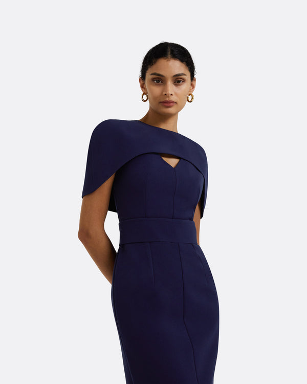 Safiyaa Rosa Azurite Blue Midi Dress