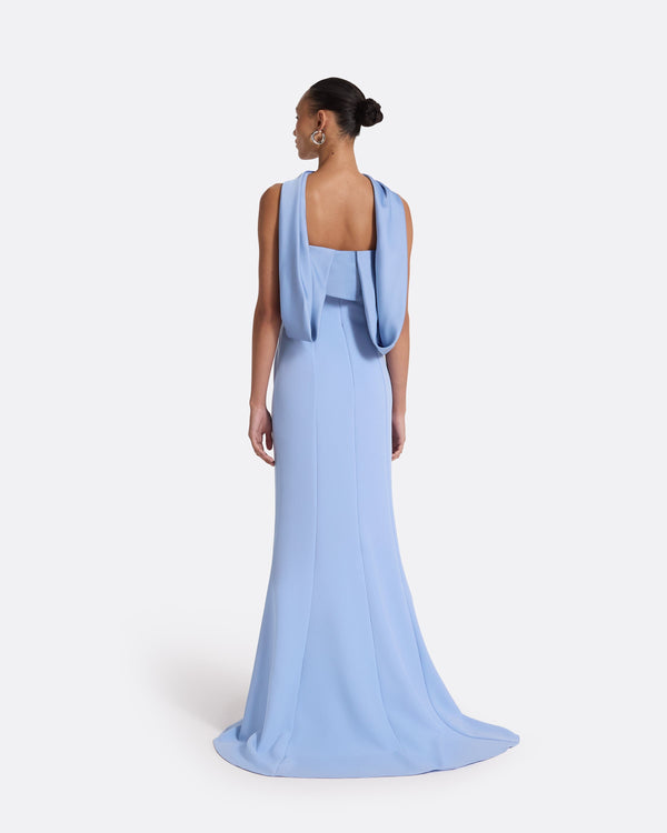 Safiyaa Roshana Carolina Blue Long Dress
