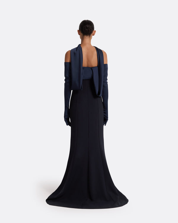 Safiyaa Roshana Midnight Navy Long Dress