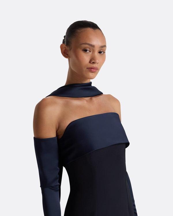 Safiyaa Roshana Midnight Navy Long Dress