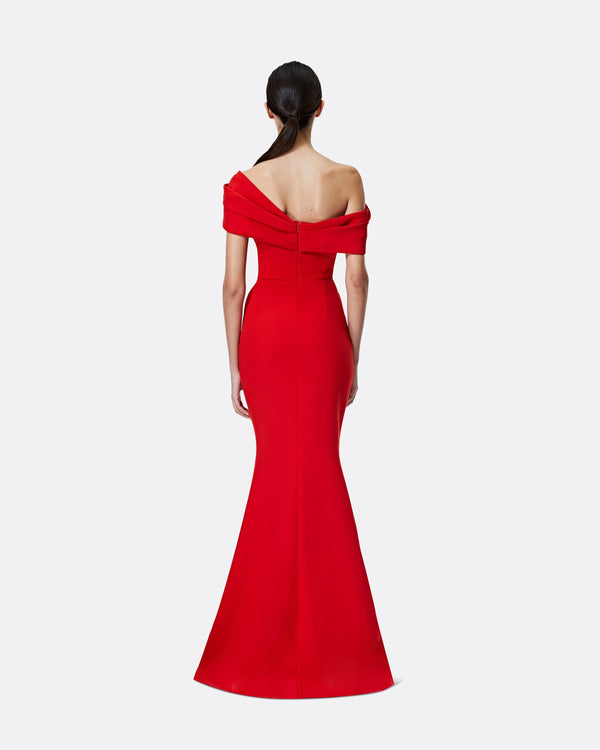 Safiyaa Rossa Dazzling Red Long Dress