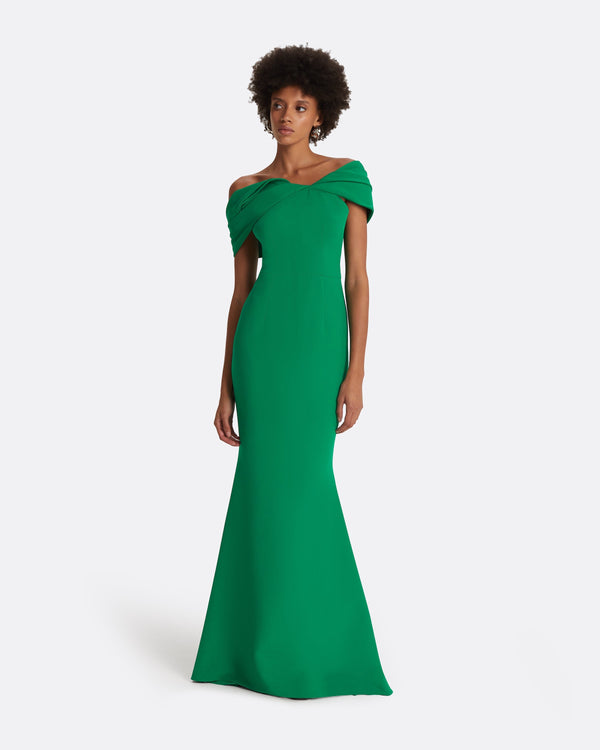 safiyaa Rossa Emerald Long Dress