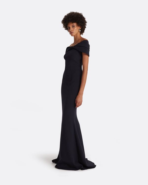 Safiyaa Rossa Midnight Navy Long Dress