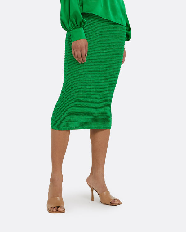 Safiyaa Sabah Emerald Crochet Skirt
