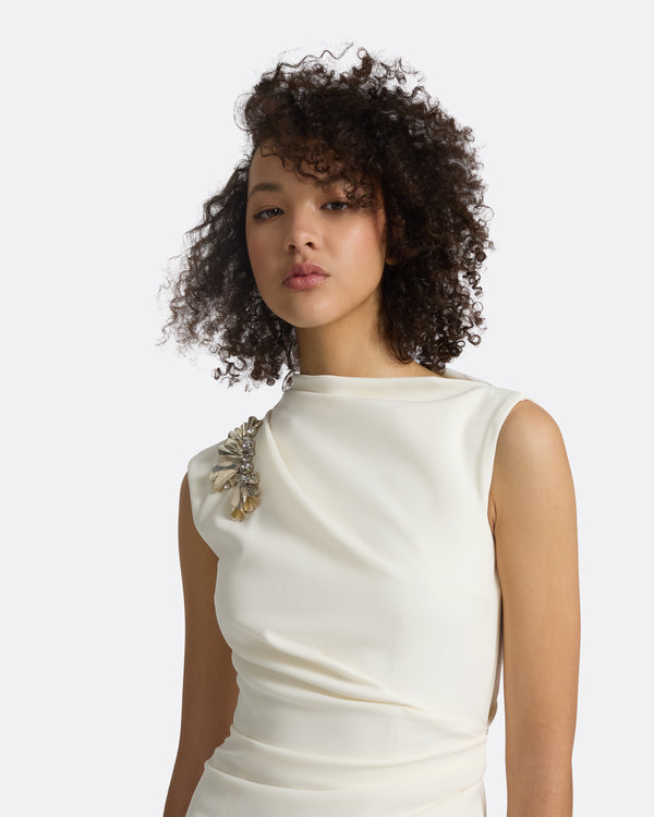 Safiyaa Salena Ivory Midi Dress