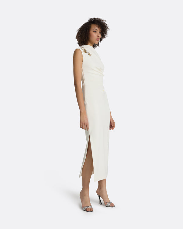 Safiyaa Salena Ivory Midi Dress