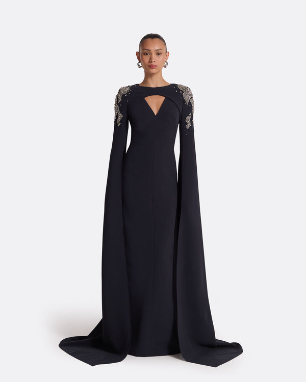 safiyaa Sarita Midnight Navy Long Dress