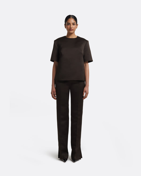 Safiyaa Sayuri Top In Peat Brown