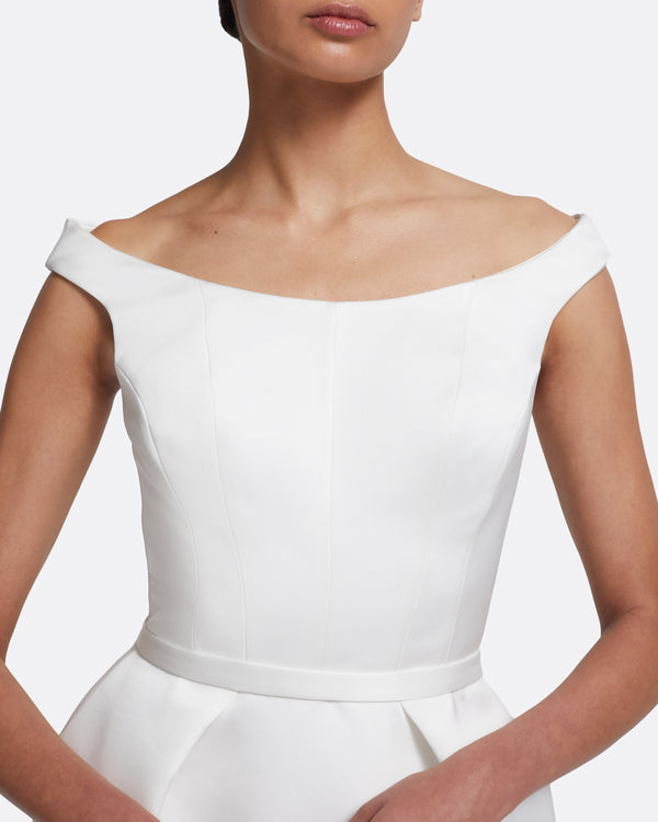 Safiyaa Senka Short Dress In Porcelain