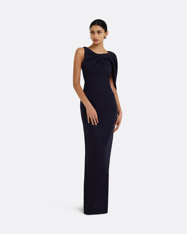 safiyaa Serendipity Midnight Navy Long Dress