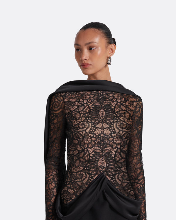 Safiyaa Serryna Black Long Dress