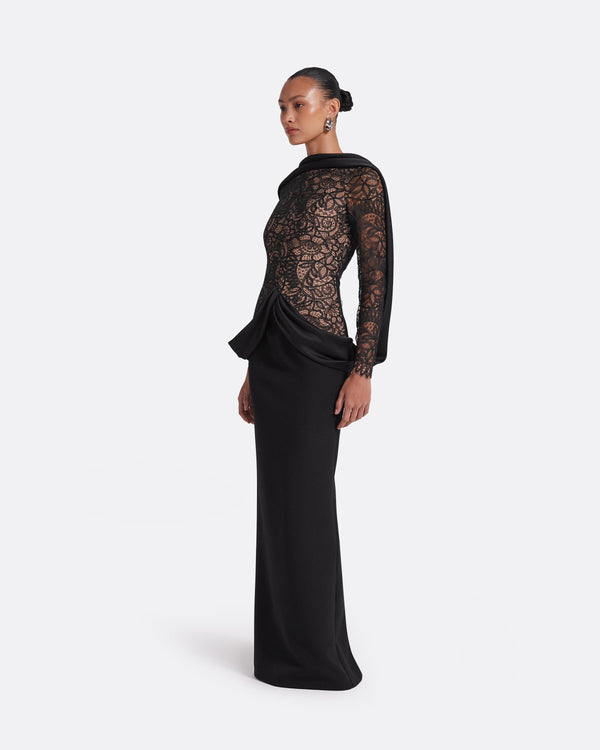 Safiyaa Serryna Black Long Dress