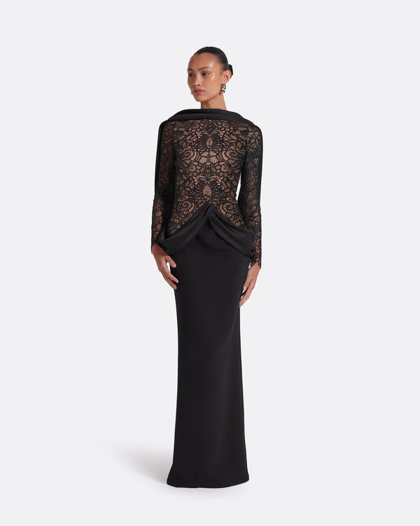 safiyaa Serryna Black Long Dress