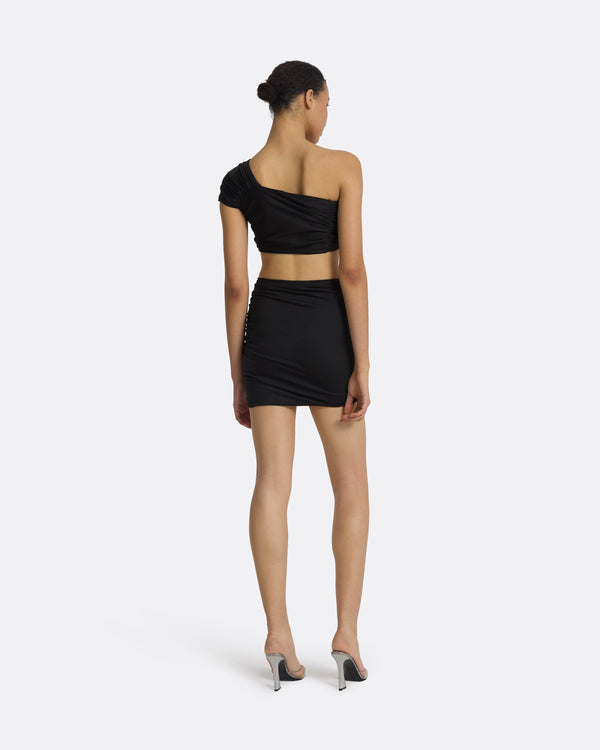 Safiyaa Shauna Black Swim Skirt