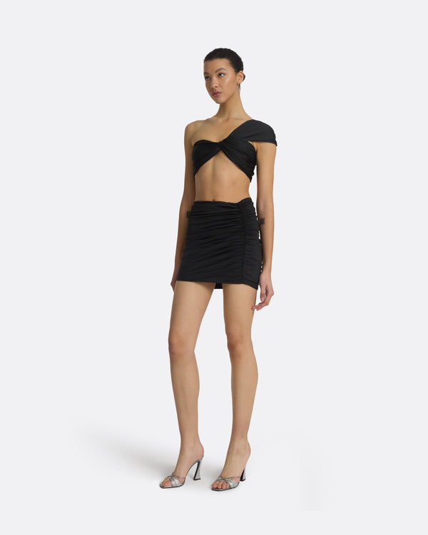Safiyaa Shauna Black Swim Skirt