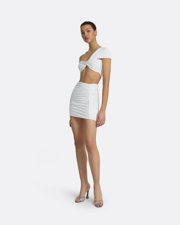 safiyaa Shauna Ivory Swim Skirt