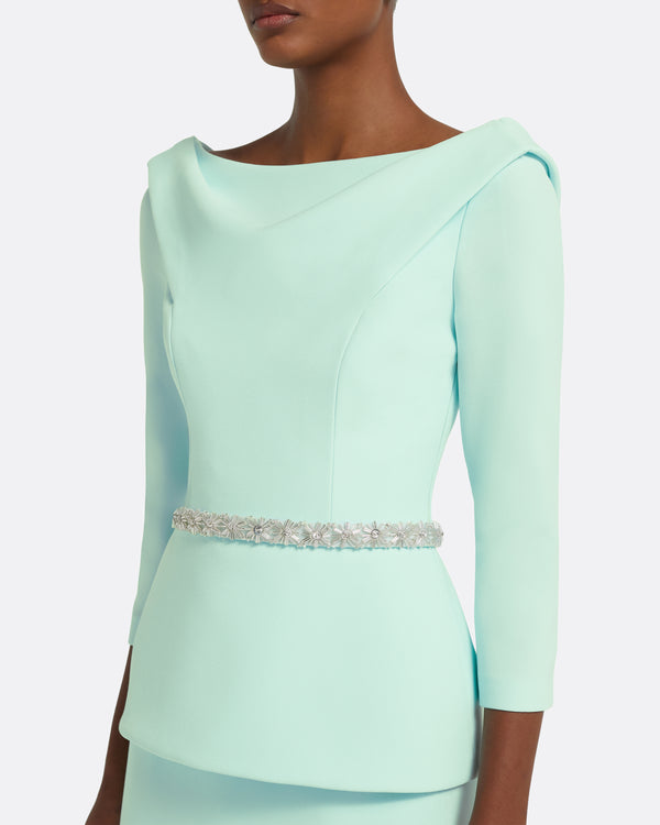 Safiyaa Shawn Top In Frost With Crystal