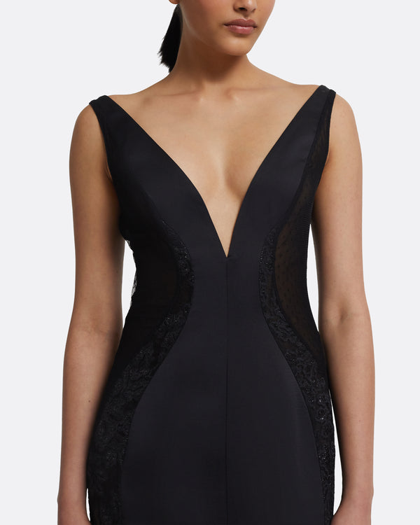 Safiyaa Shayla Long Dress In Black