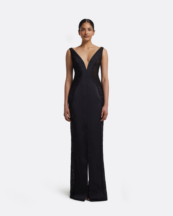 safiyaa Shayla Long Dress in Black
