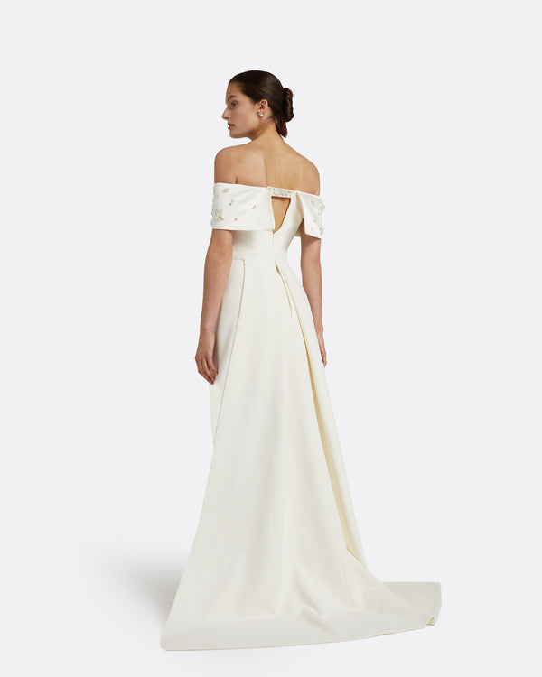 Safiyaa Shinan Ivory Long Dress