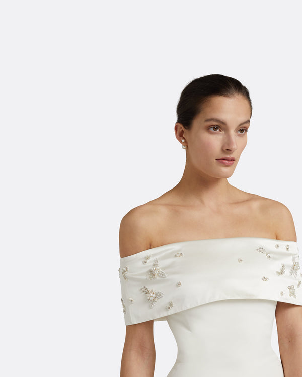 Safiyaa Shinan Ivory Long Dress