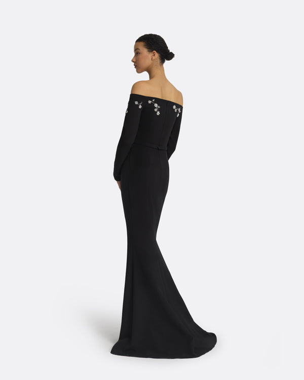 Safiyaa Sonya Black Long Dress