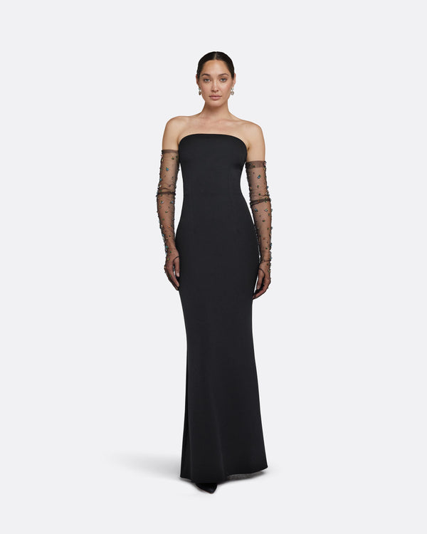 safiyaa Soshin Black Long Dress