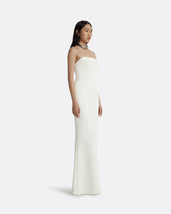 Safiyaa Soshin Ivory Strapless Dress