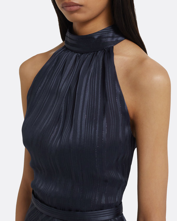 Safiyaa Sunny Midi Dress In Navy