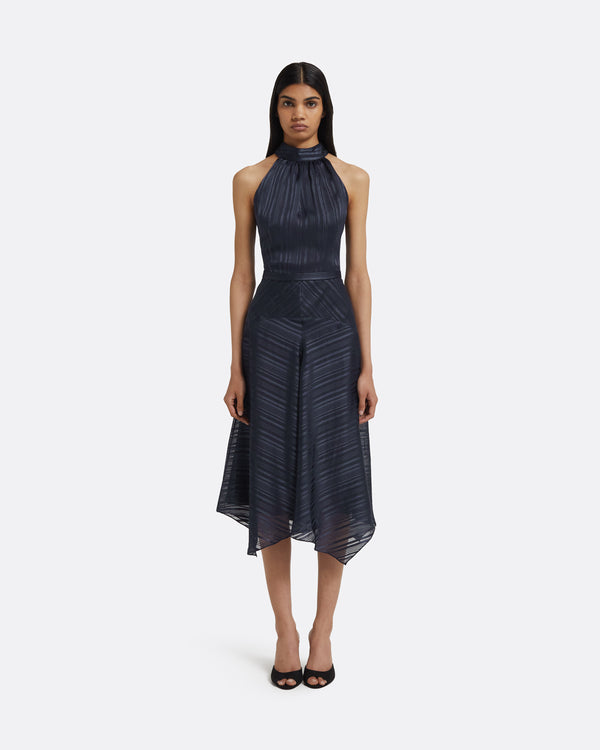 safiyaa Sunny Midi Dress in Navy