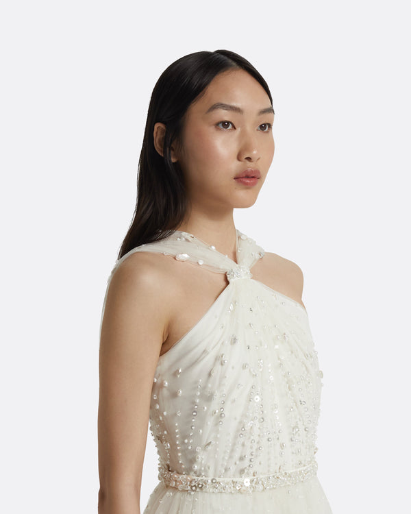 Safiyaa Tabia Ivory Long Dress