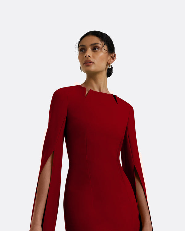 Safiyaa Talin Azalea Red Long Dress