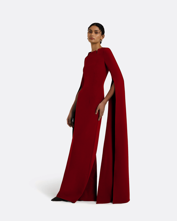 Safiyaa Talin Azalea Red Long Dress