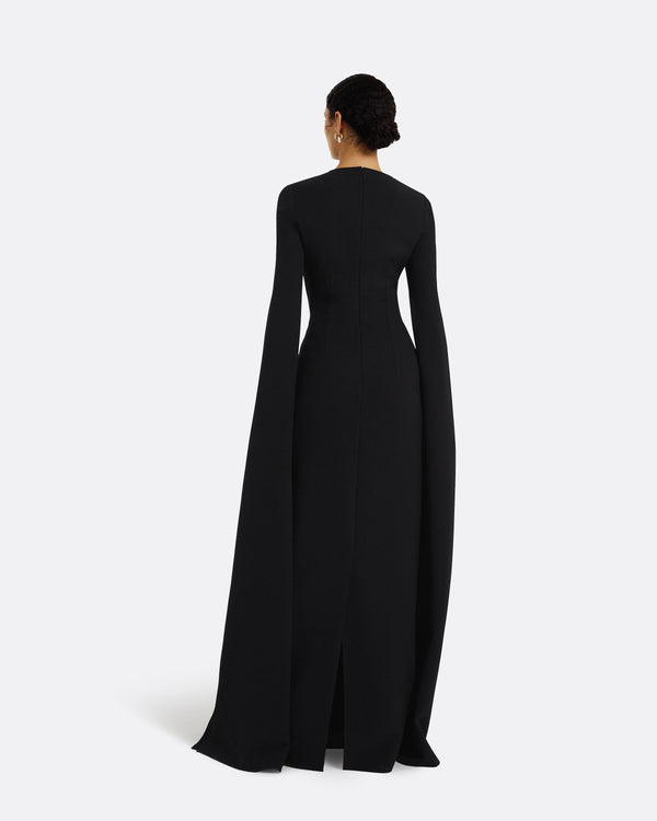 Safiyaa Talin Embroidered Black Long Dress
