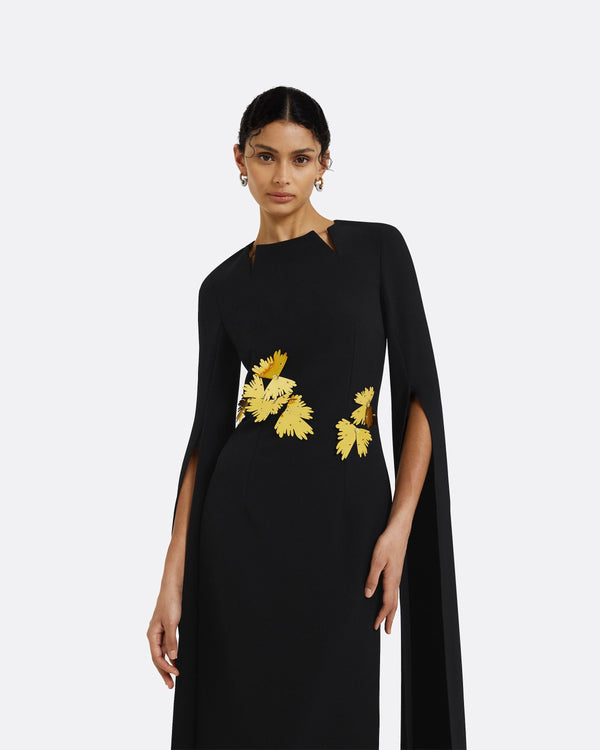 Safiyaa Talin Embroidered Black Long Dress