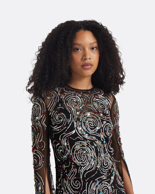 Safiyaa Talina Black Long Dress