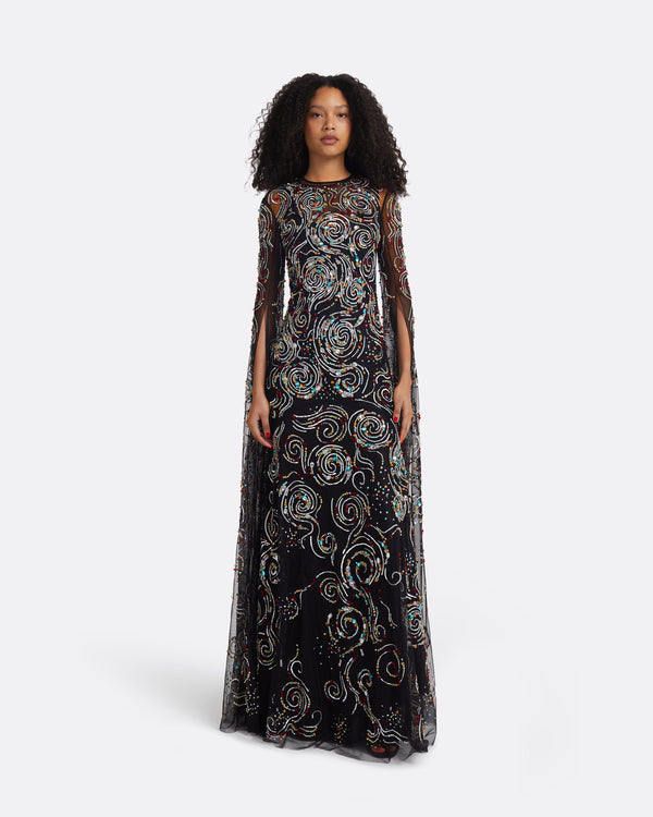 safiyaa Talina Black Long Dress