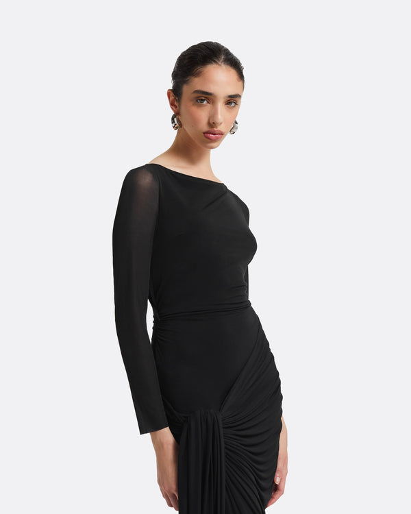 Safiyaa Tanla Black Long Dress