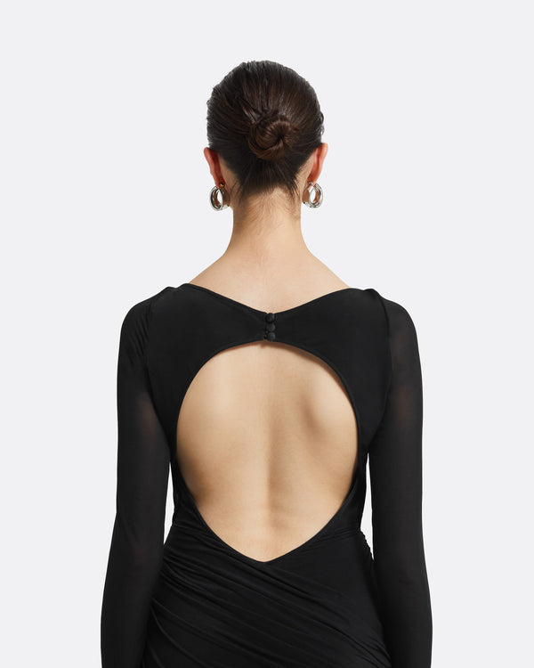 Safiyaa Tanla Black Long Dress