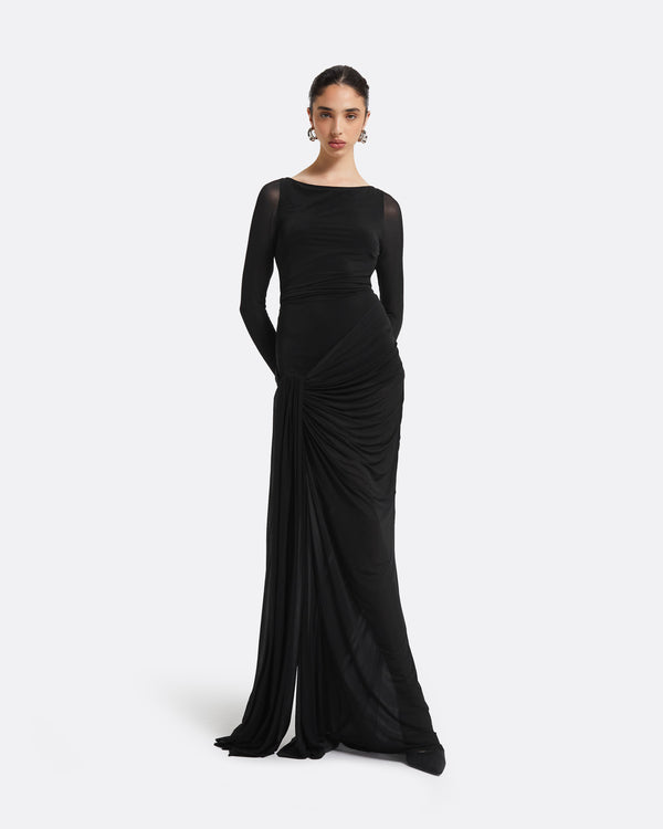 safiyaa Tanla Black Long Dress