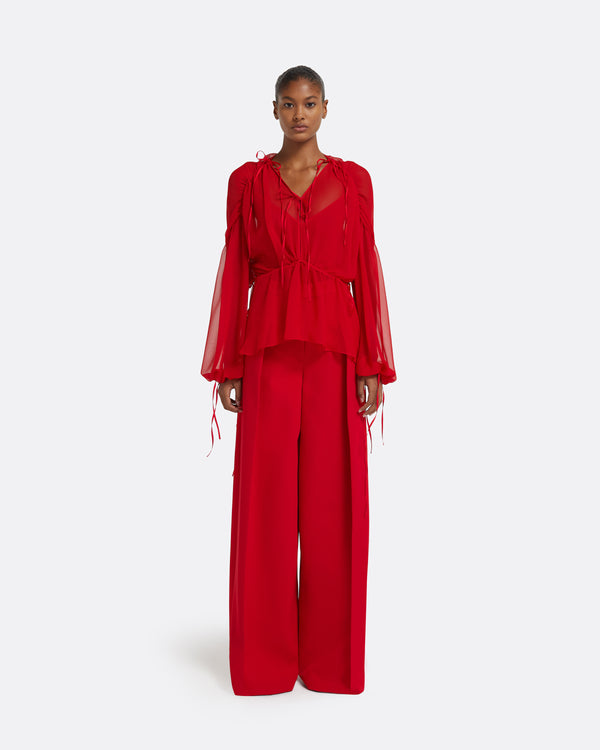safiyaa Tanner Trousers in Crimson