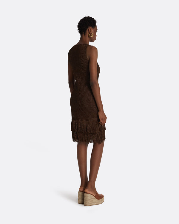 Safiyaa Taylor Deep Brown Knit Dress