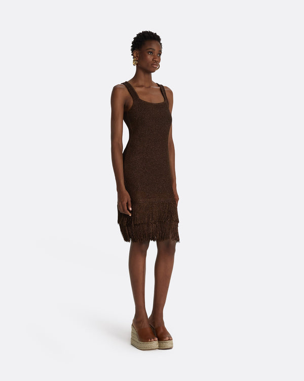 Safiyaa Taylor Deep Brown Knit Dress