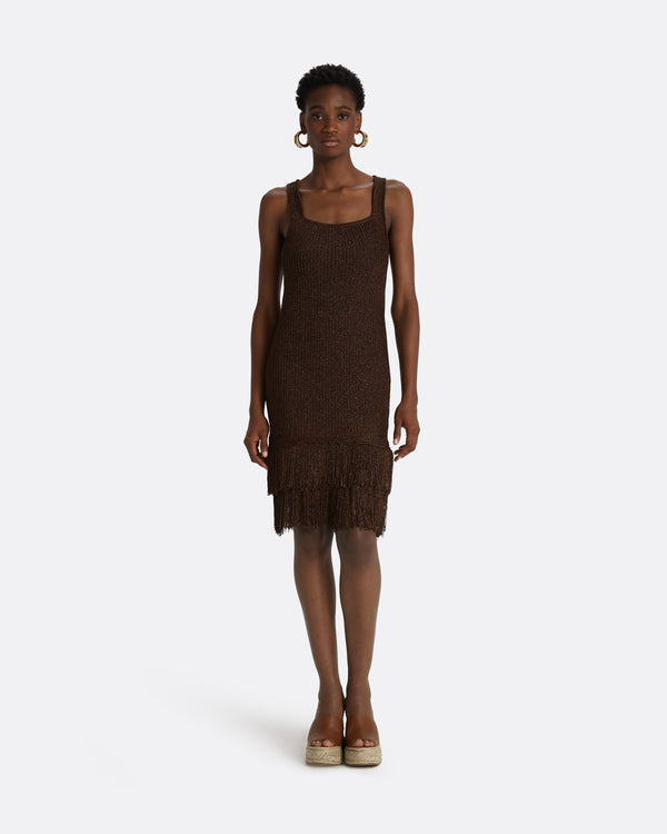 safiyaa Taylor Deep Brown Knit Dress