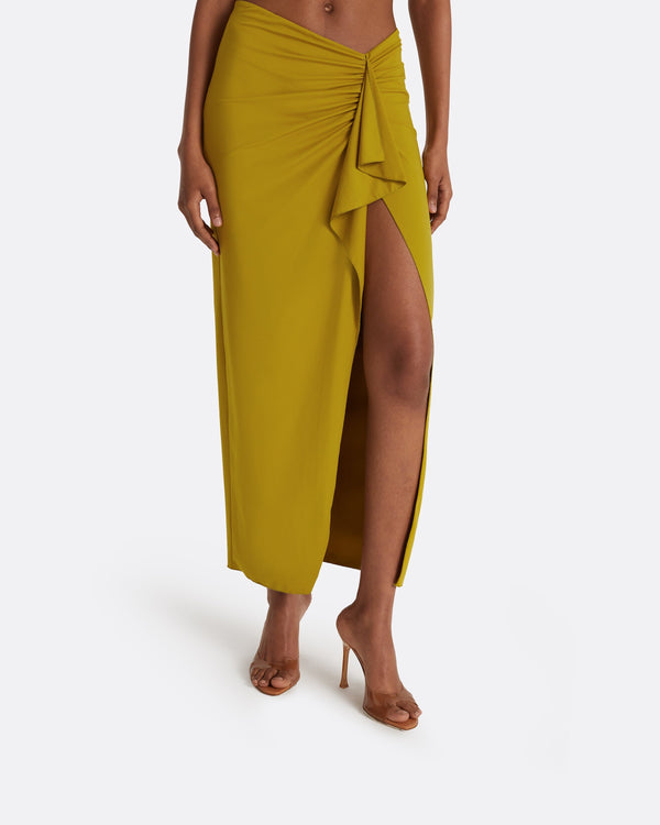 Safiyaa Tillian Chartreuse Swim Skirt