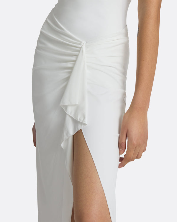 Safiyaa Tillian Ivory Swim Skirt