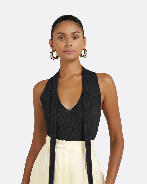 Safiyaa Titu Grey Melange Knit