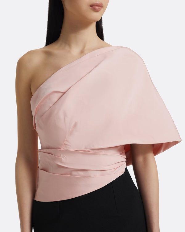 Safiyaa Tokiyo Long Dress In Peony Blush On Black