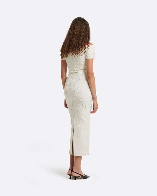 Safiyaa Tonyi Ivory Midi Dress